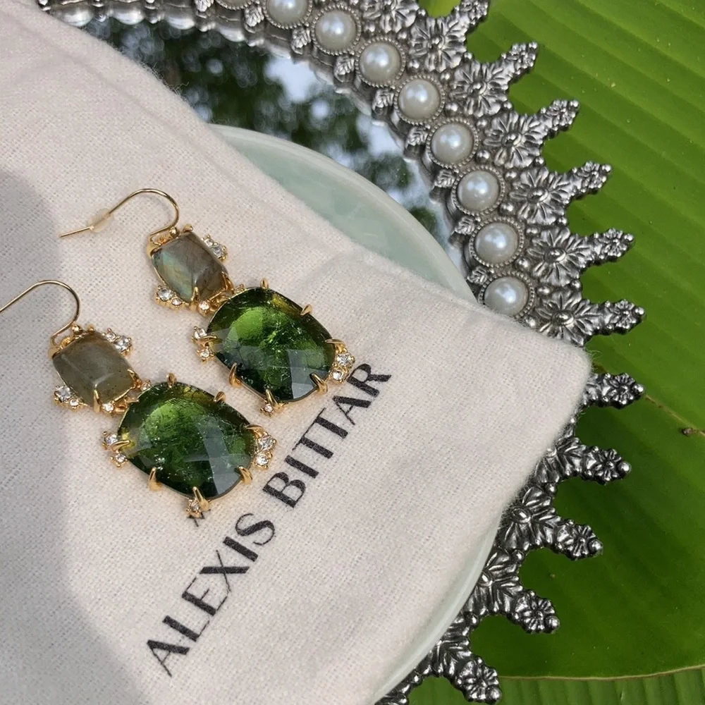 Alexis Bittar Elements Double Drop Earrings NEW - Picture 9 of 12